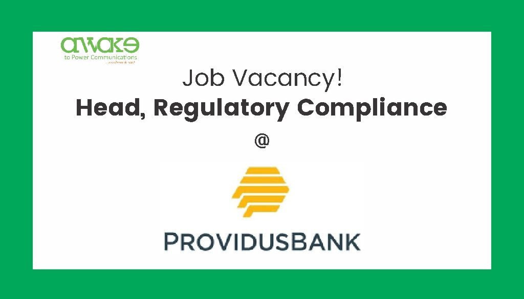 Head, Regulatory Compliance, Providus Bank